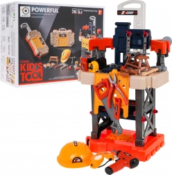 Atelier pour enfants 3-en-1 avec valisette et perceuse-visseuse à piles, 78 pièces