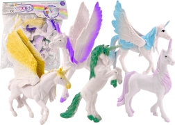 Ensemble de figurines Licorne Pégase Blanc Ailes Magiques