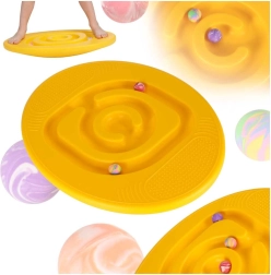 Planche d'équilibre pour enfants avec labyrinthe jaune