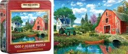 Puzzle en boîte métallique Grange rouge 1000 pièces EUROGRAPHICS