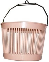 Panier rond à pinces avec œillet 20 × 15 cm, plastique, assortiment de couleurs