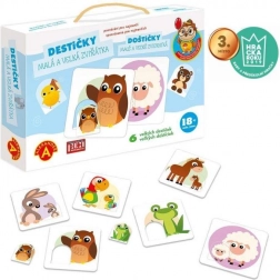 Jeu d’exploration pour tout-petits – plaquettes petits et grands animaux