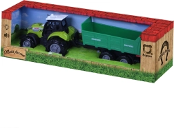 Tracteur avec sons et lumière avec remorque verte