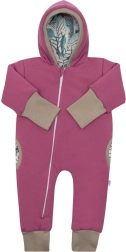 Combinaison de printemps doublée avec capuche New Baby Spring rose-violet
