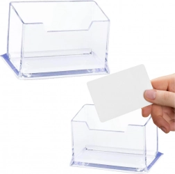 Porte-cartes de visite en plastique transparent 11 cm