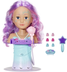 baby born sœur tête à coiffer sirène avec douche