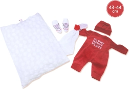 Tenue pour poupée NEW BORN 43–44 cm – ensemble 3 pièces avec petit oreiller et doudou