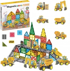 Woopie blocs de construction magnétiques avec engins de chantier, 30 pièces
