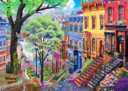 Puzzle Ville de Printemps 500 pièces