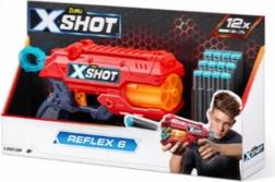 Pistolet à fléchettes en mousse X-SHOT Reflex 6 – orange, 12 fléchettes