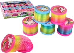 Ressort arc-en-ciel avec effet LED – motif licornes