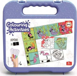 Domino à colorier Animaux avec feutres