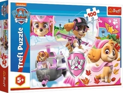 Puzzle 100 pièces – PAT' PATROUILLE Skye en action