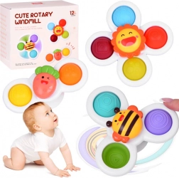 Senzoe Fidget Spinner avec ventouse 3 pièces