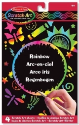 Tableau arc-en-ciel à gratter scintillant