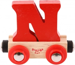 Bigjigs Rail wagon avec la lettre N pour circuit de train en bois