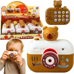 Appareil photo interactif pour enfants capybara avec projecteur et sons avec cordon