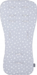 Coussin doux pour poussette avec étoiles – gris