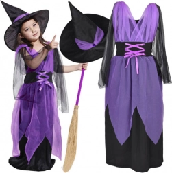 Costume de sorcière pour fille avec chapeau