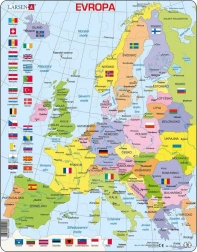 Larsen Puzzle Carte politique de l’Europe 48 pièces