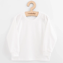 T-shirt enfant en coton à manches longues New Baby Kindergarten blanc