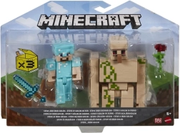Figurines Minecraft 8 cm – pack de deux avec accessoires