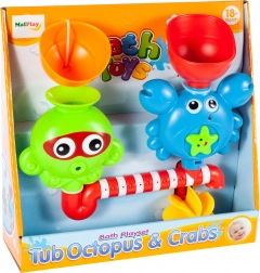 Jouet de bain pieuvre et crabe