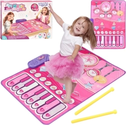 WOOPIE tapis musical pour enfants 2-en-1 piano et batterie interactifs