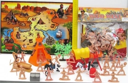 Amérindiens avec accessoires – figurines de jeu et set d’accessoires