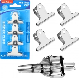 Set de pinces métalliques de bureau 50 mm - 4 pcs