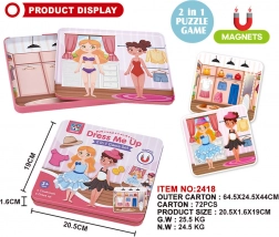 Set magnétique en métal 2‑en‑1 pour petite styliste