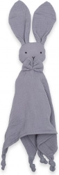 doudou en mousseline New Baby Rabbit gris