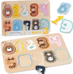 Puzzle en bois classique Chiffres Montessori 11 pcs