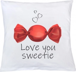 Coussin imprimé New Baby Love You Sweetie 40 × 40 cm
