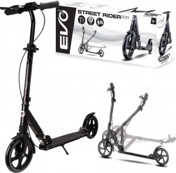 EVO Street Rider 200 trottinette urbaine pliable, noire, avec frein au pied et frein à main