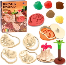 Set de pâte à modeler avec moules dinosaures et outils