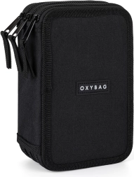 Trousse scolaire à trois niveaux UNICOLOR noire