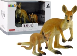 Set de 2 figurines kangourou avec petit – animaux du monde