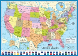 Puzzle EUROGRAPHICS Carte politique des États-Unis 1000 pièces