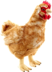 Poule en peluche avec œuf de 30 cm, éco-responsable