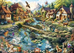 Puzzle Village au bord de la forêt 1000 pièces SCHMIDT
