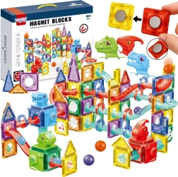Woopie jeu de construction magnétique 3D avec circuit à billes 170 pièces