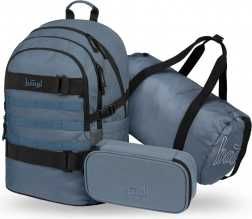 Ensemble de sacs scolaires Skate Dust Blue: sac à dos, trousse, sac de sport