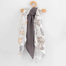 couches en coton imprimées New Baby 70 × 80 cm, lot de 3