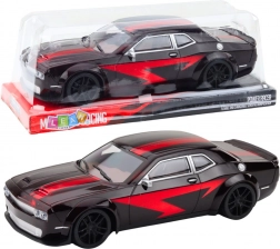 Voiture de sport à entraînement mécanique noir et rouge