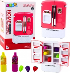 Réfrigérateur jouet pour enfants Rose avec fruits et jus
