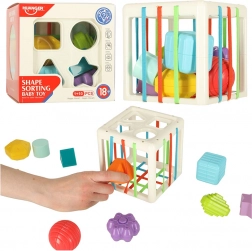 Cube sensoriel élastique avec intégration de formes