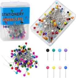 Lot d’épingles à tête colorée - 100 pcs