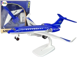 Avion personnel en métal G-650 à friction, avec lumières et sons – bleu