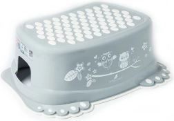 Marchepied antidérapant pour enfants avec hibou – gris